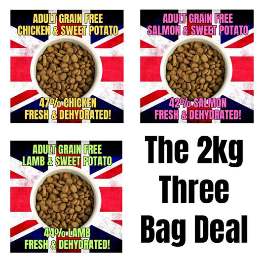 The Delicious Dog Food Company Grain Free 2kg Bags x 3
