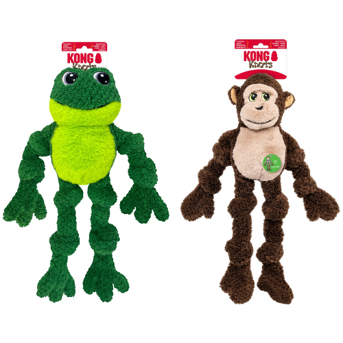 KONG Knots Frog & Monkey XL Soft Plush Dog Toys